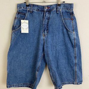 Vintage 80s Baggy Short Men Denim Jeans by Bugle Boy